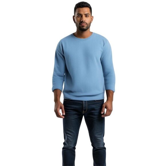 Scotch & Soda‎ Sweater Essential Classic Crewneck Pullover Sky Blue Preppy M - Picture 1 of 6